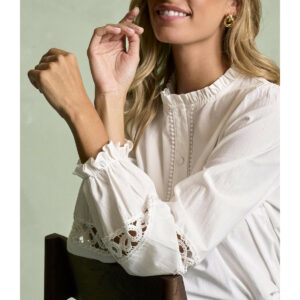 Camisa bordada Blanca Polin