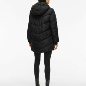 VIMILJA CON CAPUCHA ABRIGO NEGRO
