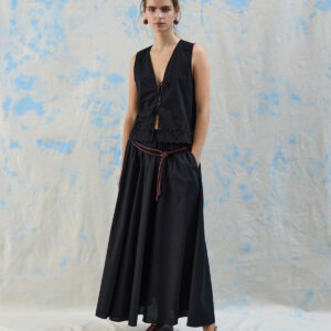 VIVALENCIA FALDA MAXI NEGRA
