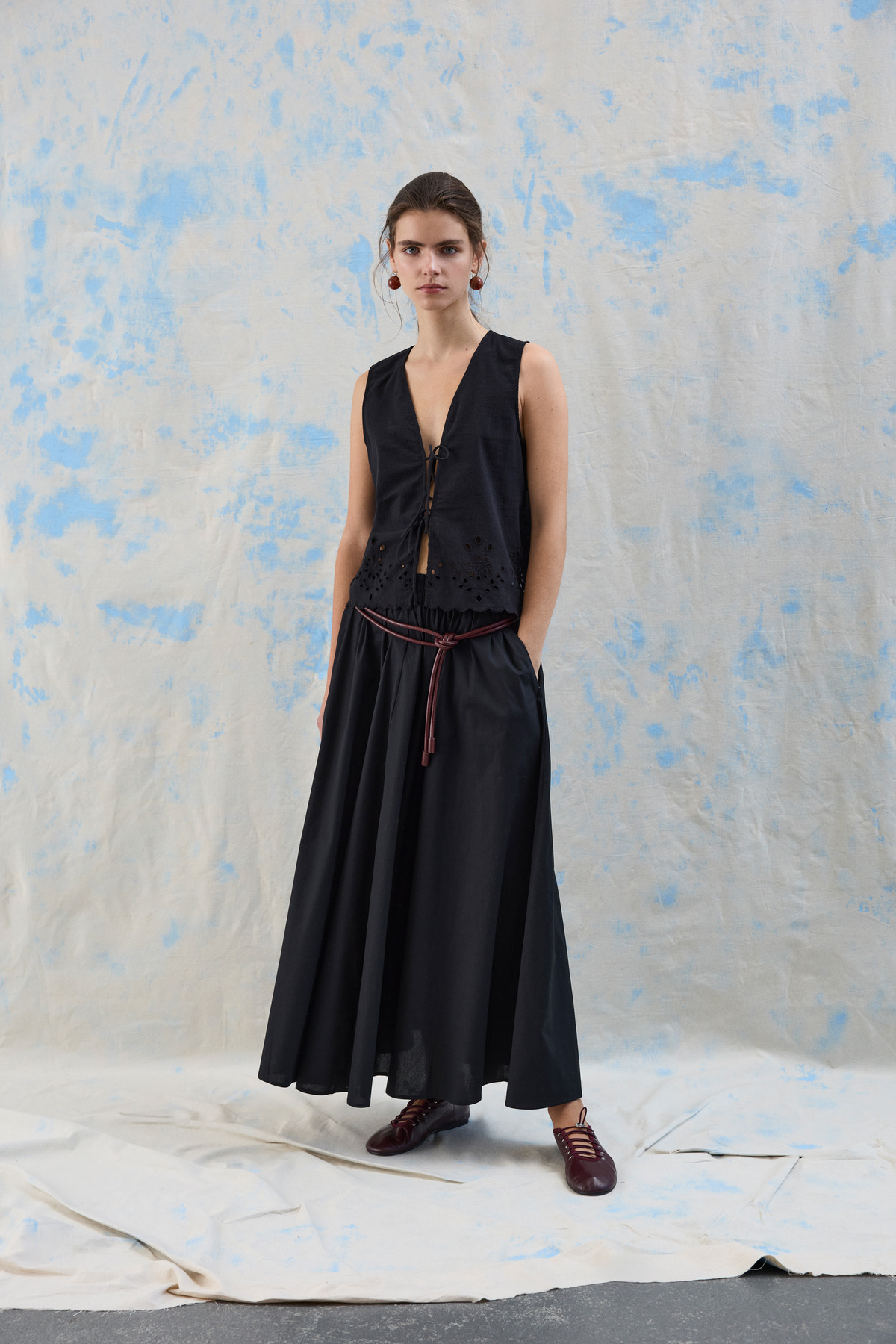 VIVALENCIA FALDA MAXI NEGRA