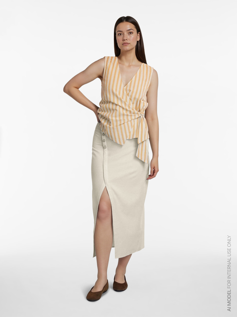 PRISILLA TOP LINO RAYAS