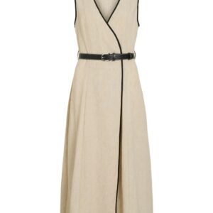 JASMINE VESTIDO BEIGE CON CINTURON