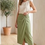 FALDA MIDI VIFRIN CON HEBILLA