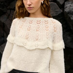 JERSEY MOYANO PUNTO CON VOLANTE BEIGE