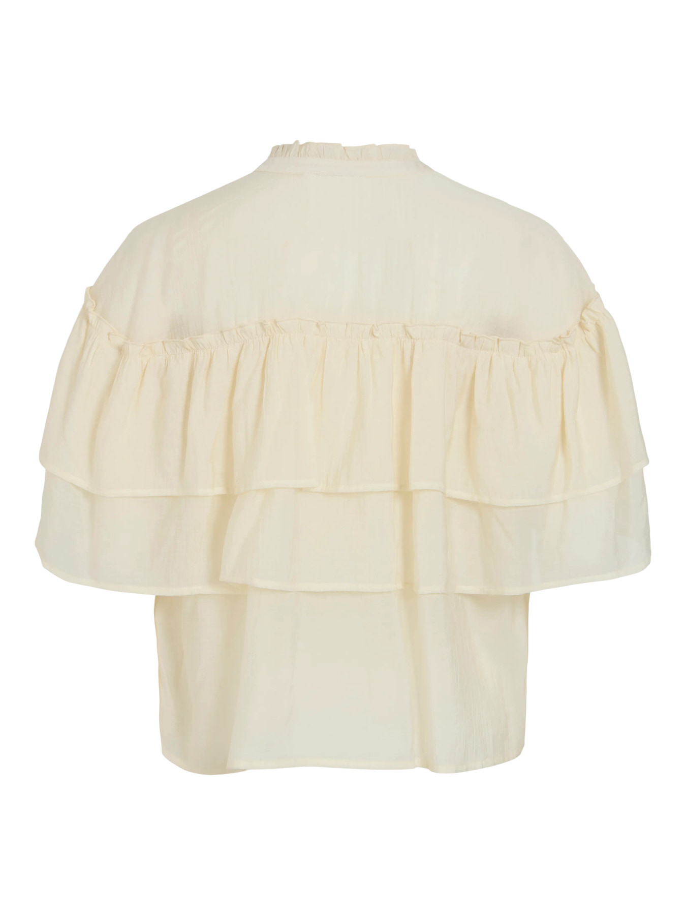 BLUSA FLOWY BEIGE VOLANTES