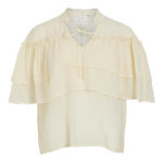 BLUSA FLOWY BEIGE VOLANTES