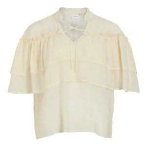 BLUSA FLOWY BEIGE VOLANTES