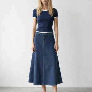 VIPAL FALDA DENIM MIDI