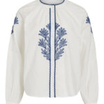 BLUSA ROPANA BLANCA BOHO FLORES