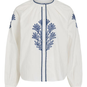 BLUSA ROPANA BLANCA BOHO FLORES