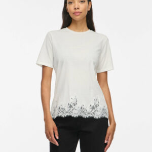 CAMISETA OPELLA BLANCA CON PUNTILLA